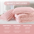 thumbnail image 6 of Regency Heights Full/Queen Size Comforter Set, Fluffy Ribbed Plush Comforter Set, 3-Piece Bedding Set, Pink, 6 of 7