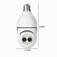 thumbnail image 3 of Cámara de bombilla con conexión inalámbrica WiFi y Bluetooth, cámara de lente interior HD de 4 MP, cámara de visión nocturna a todo color con luz de 360 °, alarma de seguimiento móvil, cámaras de lent, 3 of 9