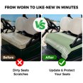thumbnail image 4 of Golf Cart Seat Covers for 2 Seater, Sage Green Soft Microfiber Cart Seat Towel Blanket, Farmhouse Sage Green White Striped Absorbent Breathable Non Slip Bench Seats Protector for Golf Course 51"x31", 4 of 9