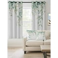 thumbnail image 2 of Eucalyptus Leaves Blackout Curtains 63 Inches Long for Bedroom, Sage Green Botanical Spring Summer Thermal Insulated Room Darkening Black Out Window Curtain Panels Grommet Drapes for Living Room, 2 of 8