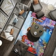 thumbnail image 4 of Dreamtimes Lightweight Soft Area Rugs Watercolor Italy's Landscapes Floor Mat for Kids Playing Room Hardwood Floor Living Room 80 x 58 inch Nursery Rugs, 4 of 6