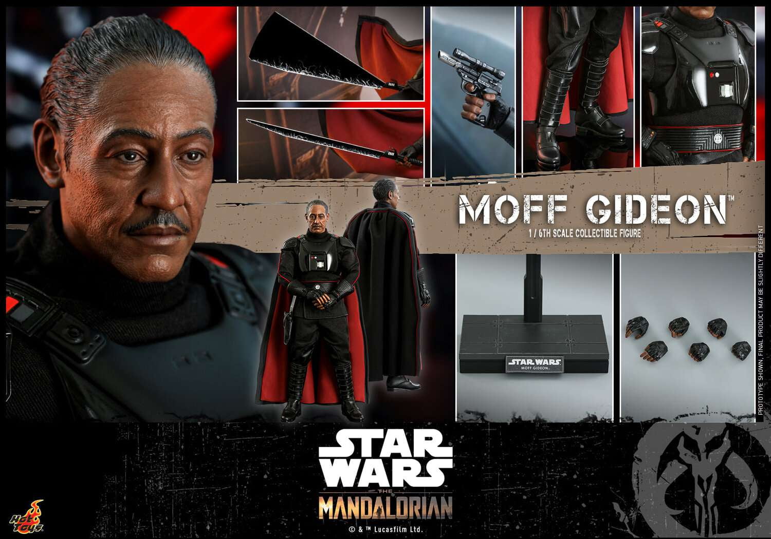 Figure Hot Toys TMS029 - Star Wars : The Mandalorian - Moff Gideon