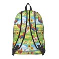 thumbnail image 3 of Rooster and Farm Green Pattern Backpack for School, Cute School Bag with Adjustable Shoulder Straps and Padded Back, 15.7"x11.8"x5.5", 3 of 5