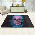 thumbnail image 1 of XMXY Area Rugs Doormat Outdoor Entrance, Aged Floral Skull Blue Print Facecloth Non-slip Floor Mat Rug for Living Room Kitchen Sink Area Indoor,72"x48", 1 of 9