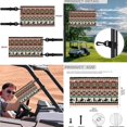 thumbnail image 6 of XYZCANDO Navajo 4 PCS Golf Cart Seat Covers Southwest Horse Golf Cart Steering Wheel Cover Golf Cart Flags Easy to Install Golf Cart Blanket Anti Slip Steering Wheel Protector 2 Pack Flags Brown, 6 of 7