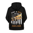 thumbnail image 2 of Chririnla Vintage Us Flag Airplanes Youth Athletic Top Zip Up Hoodie Long Sleeve with Pockets Lightweight Sports Jacket Boys Size 14-16, 2 of 7