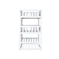 thumbnail image 2 of Twin size white triple rubber wood bunk bed for bedroom providing ample space and comfort, 2 of 2