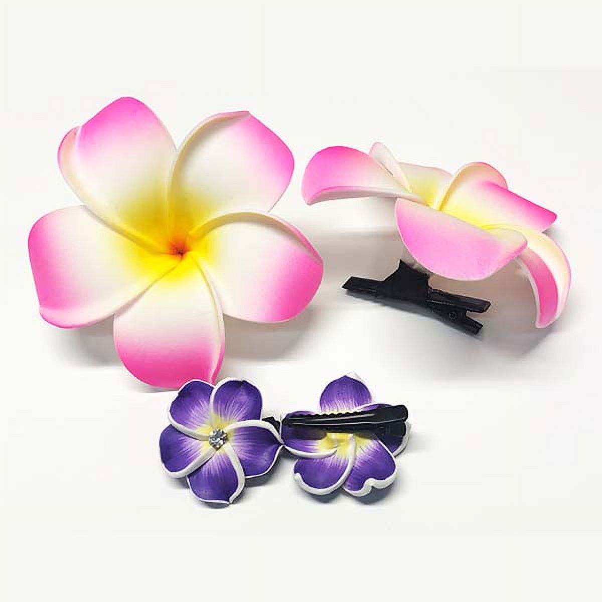 Hair Clip Flower Plumeria Foam Single