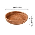thumbnail image 2 of 1*Rattan Coffee Table with Fruit Plate Clearance! Brown Artificial Rattan Woven Bread Basket Rustic Kitchen Bread Holder for Home Restaurant & Outdoor Picnics, 2 of 5