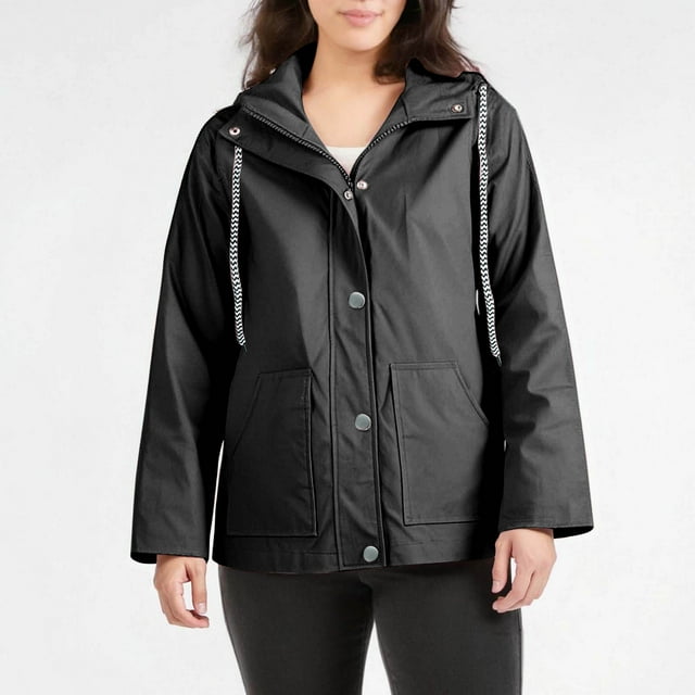 Mgmyaa Imperméables Légers Coupe-Vent Ajustables avec Poches P-3TG