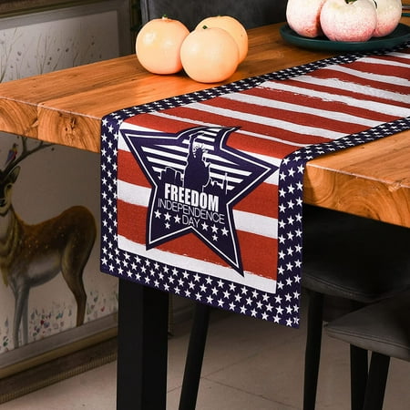 

July Fourth Independence Day Baby Girl Shower Decorations And Lavender Wedding Decorations Independence Day Table Runner Holiday Print Vintage Independence Day Decoration Tablecloth Easter Home Decor