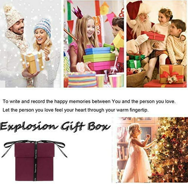 Personalized Explosion Box Anniversary Gift for Boyfriend, Girlfriend,  Husband Wife, Birthday Christmas Gift Picture Collage Box 