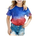 thumbnail image 4 of Gubotare Kids Tshirts Boys American Heart Flag Girls 4th of July Shirt Memorial Day Patriotic Red White and Blue Toddler Kids Fitted T-Shirt 8T 9T,Light Blue 8-9 Years, 4 of 4