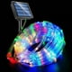 thumbnail image 2 of Tubo de luz LED de alambre de cobre solar para exteriores, tubo de arcoíris, luz navideña para decoración de patio, 2 of 5