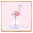 thumbnail image 1 of Designart Flamant rose debout ART MURAL À CADRE FLOTTÉ, 1 of 4