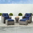 thumbnail image 6 of CHITA Outdoor Half Rround Wicker Side Table, Gray, 6 of 7