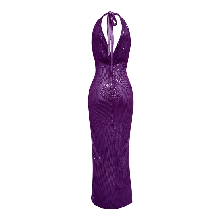fitted lace wedding dress Satin Drape Shoulder Wrap Maxi Dress - Purple main image 0