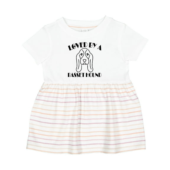 Inktastic Basset Hound Dog Girls Baby Dress