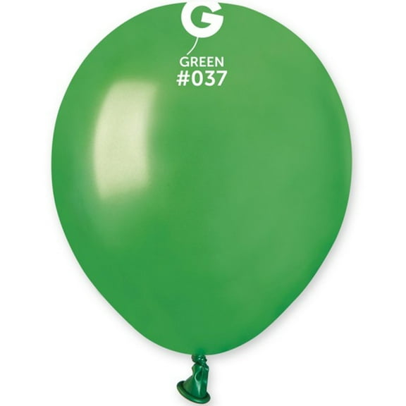 100 Gemar Metallic Green Balloons 5"