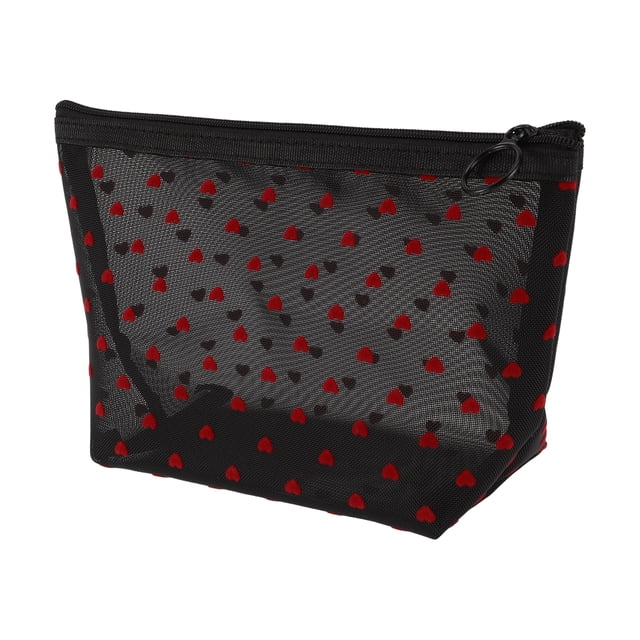 1 Pc Bolsa de Cosméticos Triangular de Malla para Mujeres para Actividades al Aire Libre Viaje Negro Nylon Grande