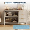 thumbnail image 5 of 46.5" Fluted Sideboard Buffet Cabinet, Accent Coffee Bar Cabinet with 3 Drawers, Wooden Media Console Table TV Stand, Floor Cupboard Cabinet, 5 of 7