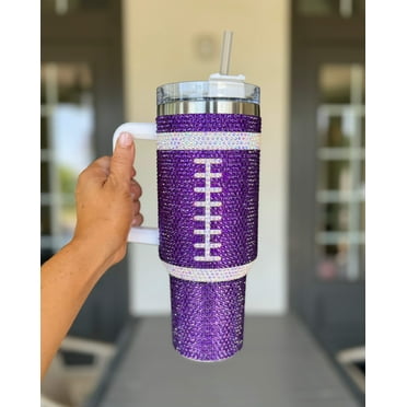 Live Love Gameday® Crystal PURPLE "Team Spirit" FOOTBALL 40 Oz. Tumbler
