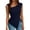 Dark Blue, variant on Bosfbaoi Tank Tops for Women, Asymmetric Cutout Sleeveless Tops, Slim Fit Wrap Blouses with Diagonal Hem for Streetwear and Edgy Styling