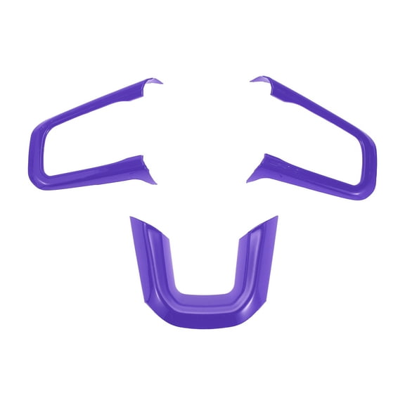 Unique Bargains 1 Set Steering Wheel Cover Trims for Jeep Wrangler JL JLU 18-24 for Jeep Gladiator JT 2 Door 4 Door Steering Wheel Panel Decor Sticker ABS Purple