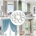 thumbnail image 6 of 44 Pack Curtain Rings with Eyelets, Metal Drapery Ring for Pinch Pleat Curtains, Drape Ring 1.5 Inch I D, Fits Up to 1.2 in Rod (Silver), 6 of 7