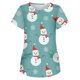 thumbnail image 1 of Tops de manga corta para mujer Uniforme de trabajo Blusa de bolsillo con estampado navideño Fridja gope404, 1 of 4