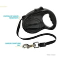 thumbnail image 4 of Correa Retractil 5m Automatica Mascota Mediana Chica Perro negro 6.49 pulg Poli Pets PP-CRPMPK, 4 of 6