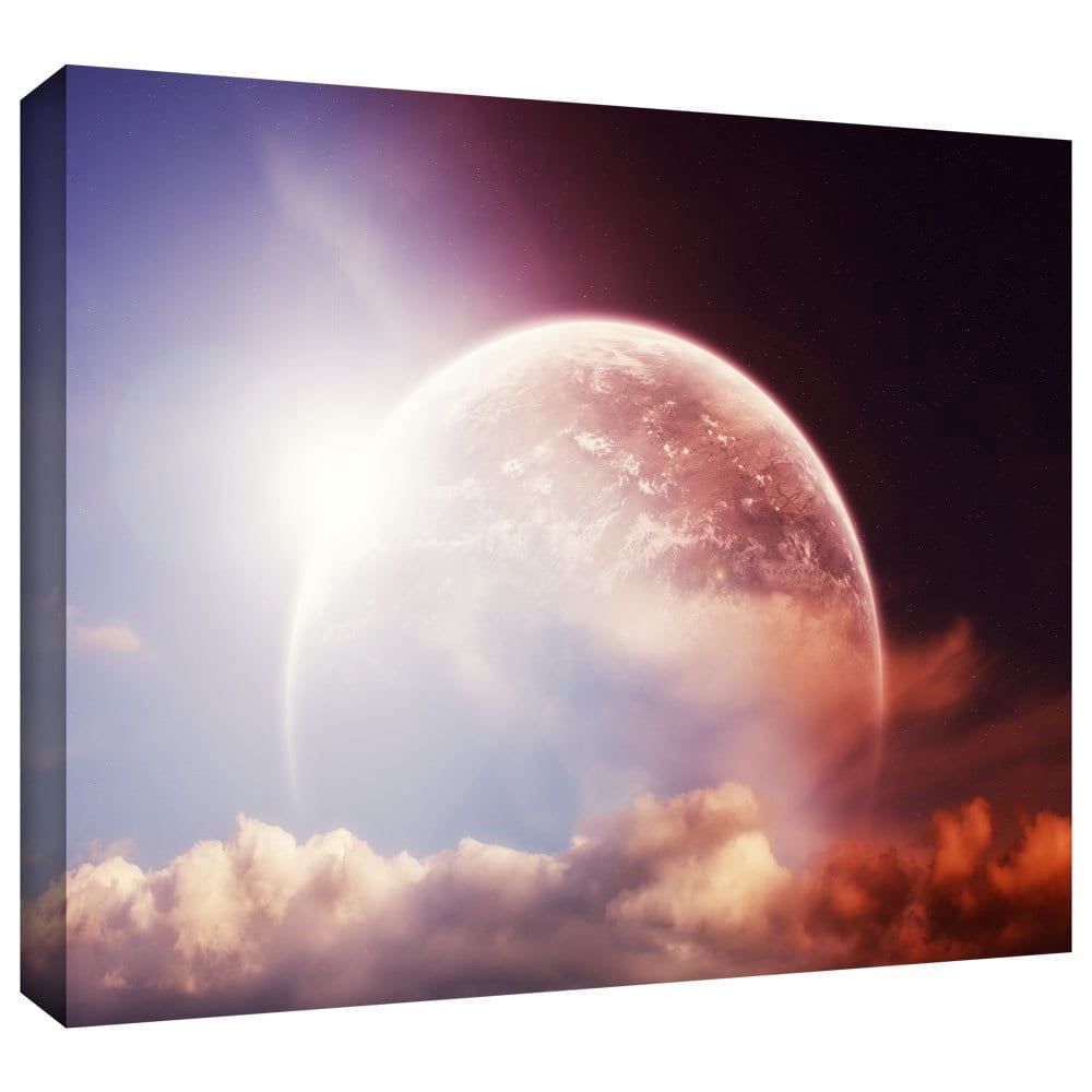 ArtWall Dragos Dumitrascu "Light Over Darkness-Russet" Gallery-Wrapped Canvas