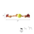 thumbnail image 3 of Mammoth Flossy Chews Cottonblend 3 Knot Tug Rope Dog Toy with Mini Tennis Ball, Mini 11", 3 of 9