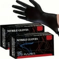 thumbnail image 2 of 20/50/100PCS Disposable Black Nitrile Gloves For Household Use Latex Free Powder Free Cleaning Gloves Tattoo  Hairdressing Tools, 2 of 7