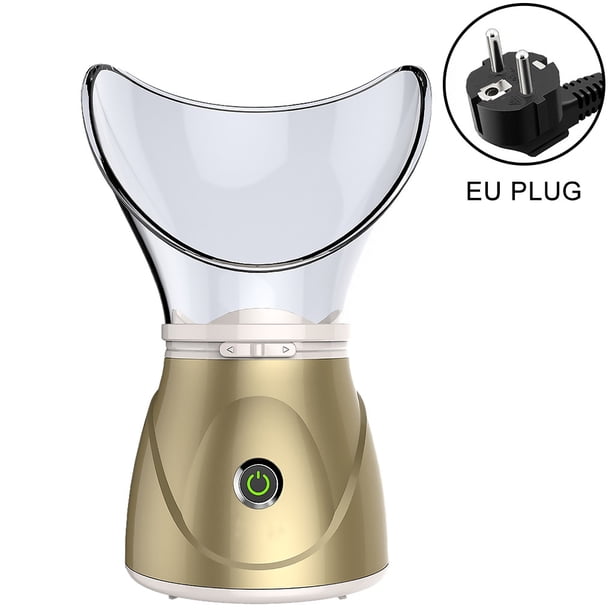 Vaporizador facial, rociador de niebla humectante para piel facial, poros faciales, limpiador profundo, vapor térmico, enchufe europeo, dorado sidaley CE1757-10B