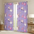 thumbnail image 3 of Feelyou Kawaii Music Cat Black Out Curtains, Cartoon Guitar Curtains Pack of 2 (42x63 Each), Teens Kids Boys Girls Bedroom Curtains, Living Room Curtains Decor, 3 of 7