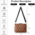 thumbnail image 5 of Kwuty Quilted Tote Bag for Women, Soft Puffer Bag Lightweight Trendy Crossbody Bags Purse with Long Shoulder Strap, 5 of 7
