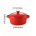 thumbnail image 2 of Ohmyroo Mini Ceramic Casserole Dish With Lid For Individual Portions, 2 of 7