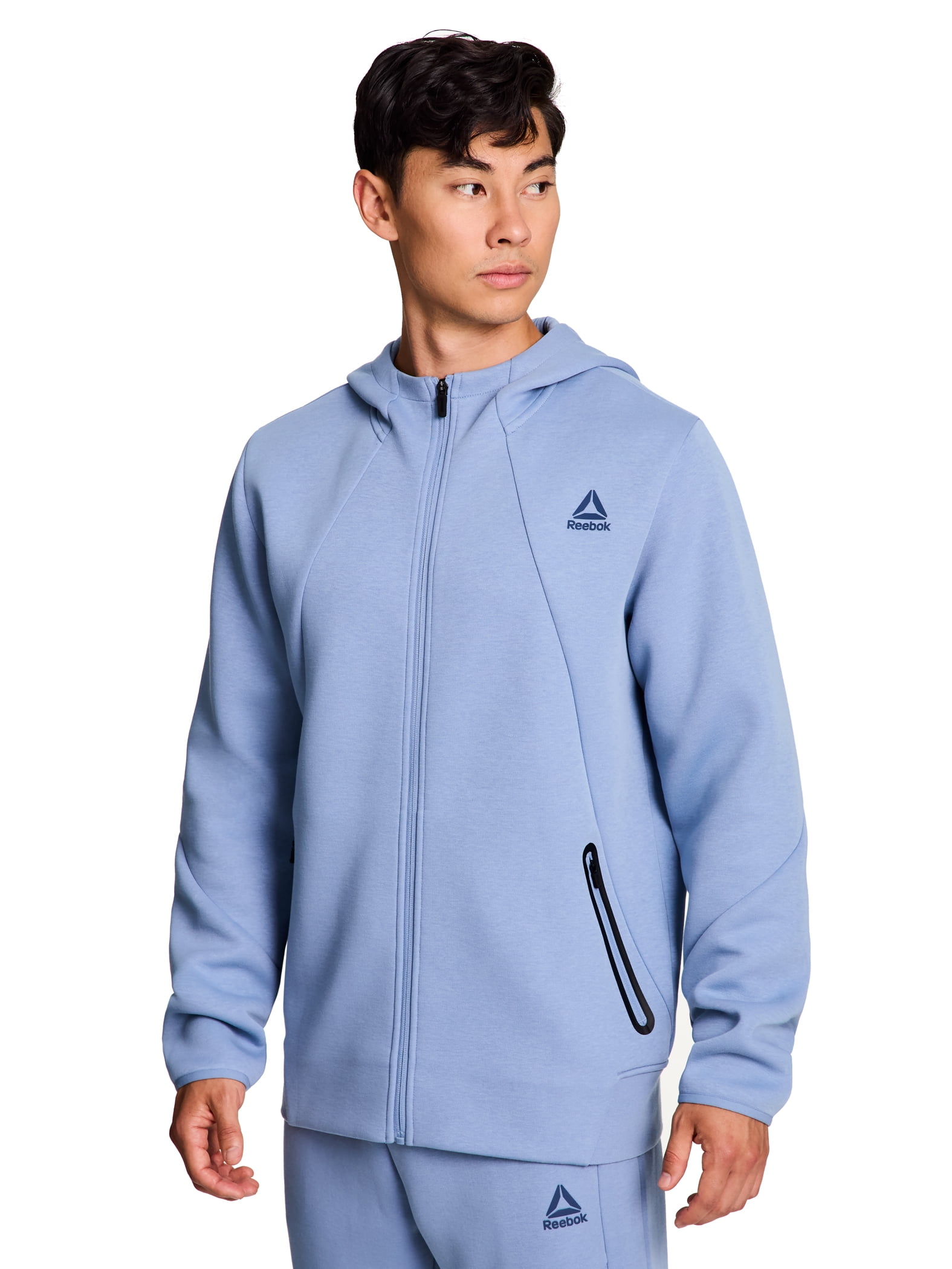 Reebok Men's and Big Men's Momentum Fleece Full Zip Hoodie, Sizes XS-5XL