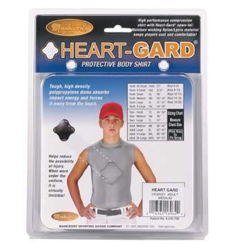 Markwort Youth Heart-Gard Protective Compression Body Shirt White 