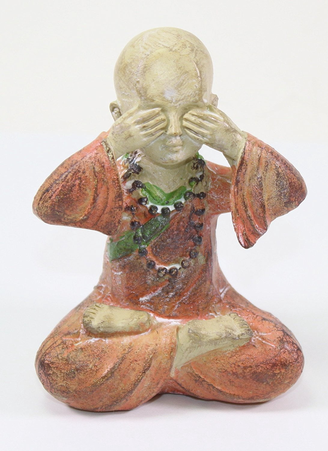 3 Feng Shui Hear See Speak No Evil Happy Face Buddha Monks Figurines Statues