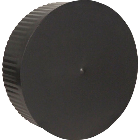 IMPERIAL MFG GROUP USA INC Black Stove Pipe Clean Out Tee Cap With Crimp, 24-Ga., 6-In. BM0151