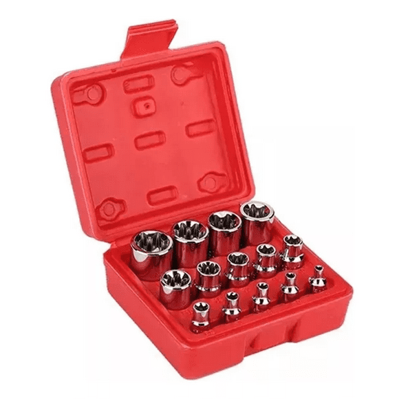 Juego De Llaves De Estrella E-torx Hembra De 14 Pieza