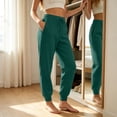 thumbnail image 6 of VV AVEORS Women'S Athletic Joggers Sweatpants With Double Layer Pockets Elastic Waist Lounge Pants For Travel Dark Green L, 6 of 6