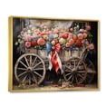 thumbnail image 2 of Designart "Cart Of Coral Old Cart" Old American Cart Floater Framed Wall Art Living Room, 2 of 7