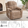 thumbnail image 2 of Leumius Power Lift Recliner Chair for Elderly,Heavy Duty Infinite Position Recliners Chair with 8-Point Vibration Massage and Lumbar Heating,Cup Holders,Brown, 2 of 9