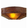 thumbnail image 3 of Meyda Tiffany 65736 Rainbow Trout 2 Light 16" Wide Semi-Flush Ceiling Fixture - Rust, 3 of 7