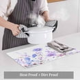 thumbnail image 6 of Placemat Set of 4 Watercolor Flower Lavender Placemats for Dining Table Spring Idyllic Washable Table Mats for Kitchen and Party Decor Indoor & Outdoor Use, 6 of 8