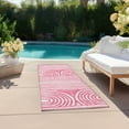thumbnail image 6 of Addison Rugs Chantille Indoor/Outdoor Contemporary Art Deco Blush Washable Runner Rug, 2'3" x 7'6", 6 of 6