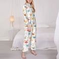 thumbnail image 3 of Pofeuu Colorful Crabs Print Womens Pajamas Set Long Sleeve Sleepwear Button Down Nightwear Soft Pj Lounge Sets Button Down Pajamas Women-Small, 3 of 7